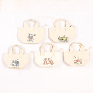 Bolso de Lona con Forro de Cuero, Bandolera con Estampado de Mickey, Botón de Decoración Floral para Niños - Product Image 6