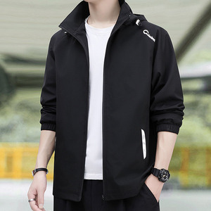 เสื้อแจ็คเก็ตผู้ชายสไตล์เกาหลีทรงสลิมใส่สบายระบายอากาศได้ดี มีฮู้ดถอดได้ แฟชั่นความยาวพิเศษสำหรับฤดูใบไม้ผลิและฤดูหนาว - Product Image 3