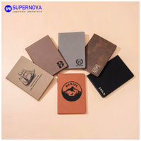 Carnet en similicuir gravable au laser, format personnalisé avec insert de papier rechargeable, fourniture d'usine, carnet A5 en PU gravable au laser