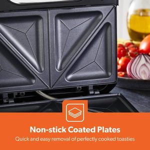 Grille-pain électrique antiadhésif 4 tranches pour sandwichs triangulaires, idéal pour la maison - Meilleures ventes - Product Image 4