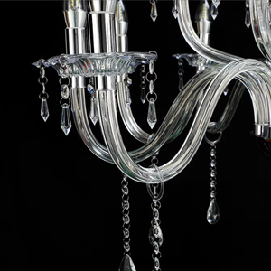 Nouveau style 10 + 5 lustre en cristal acrylique clair décoration de mariage fête Hall mise en page atmosphère suspendus plafonniers suspendus - Product Image 4