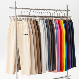 Pantalons de jogging unisexes en gros, vêtements de sport personnalisés avec poche à cordon, leggings larges d'hiver épais pour la salle de sport, pantalons de survêtement - Product Image 3