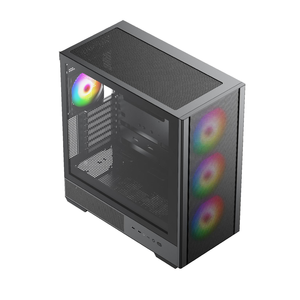 Meilleures ventes haut débit d'air en verre trempé côté maille panneau avant mi tour ATX Gaming PC Computer Case - Product Image 2