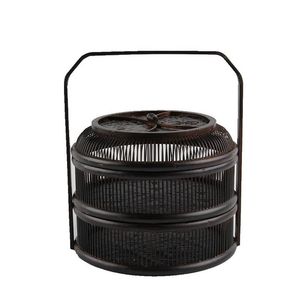 Cesta de Bambú Tejida con Laca, Estilo Chino Antiguo, Nueva Colección 2020, Caja para Alimentos para Picnic y Viajes con Tapa, Dropshipping Disponible - Product Image 5