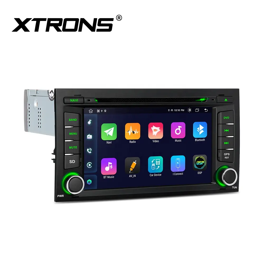 Pemutar Dvd Mobil Android XTRONS 1din untuk Kursi Leon Mendukung Kontrol Roda Kemudi OBD Ii CarPlay Nirkabel & Berkabel