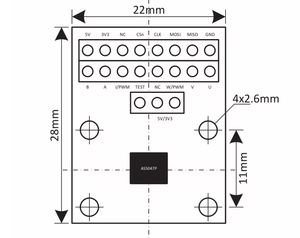 Officila MKS AS5047P <span class=keywords><strong>doggo</strong></span> MKS xsimplefoc แผงอะแดปเตอร์เข้ารหัส SPI ABI แม่เหล็ก - Product Image 4