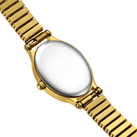 Jam Tangan Wanita Elegan Hijau Kuarsa Sport Fashion Easy Reader 20mm dengan Tali Ekspansi Baja Tahan Karat untuk Pergelangan Tangan Kecil (Emas/Perak) Kaca