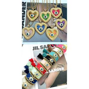 CH-LHN1609 joli plaqué or jésus charme tissu tissage collier couleur jésus pendentif collier mode femmes chaîne collier - Product Image 5