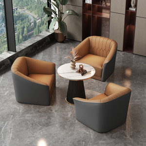 Conjunto de Sillas de Hotel con Mesa Redonda para Vestíbulo, Salón y Área de Recepción, Uso Interior, Relleno de Espuma Resistente, Muebles para Espacios Comerciales - Product Image 3