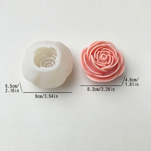 Molde de Silicona 3D con Forma de Peonía para Velas Aromáticas, Molde de Resina para Velas, Decoración del Hogar - Product Image 6