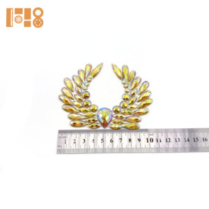 2025 Carnaval Ailes Décoration Strass Applique Hot Fix Patch AB Couleur Vêtements Conception Repassage DIY Décoration en Stock - Product Image 5