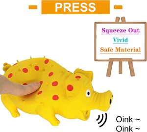 2025 tốt nhất bán sản phẩm vật nuôi kêu cót két <span class=keywords><strong>Chew</strong></span> Pet đồ chơi Latex càu nhàu con chó đồ chơi Polka Dot Pig Nhà sản xuất - Product Image 6