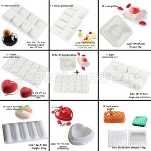 Italian Style Mousse Cake <b>Silicone</b> <b>Molds</b> Set Professional White <b>Silicone</b> Dessert <b>Molds</b> <b>Kit</b> - Product Image 4