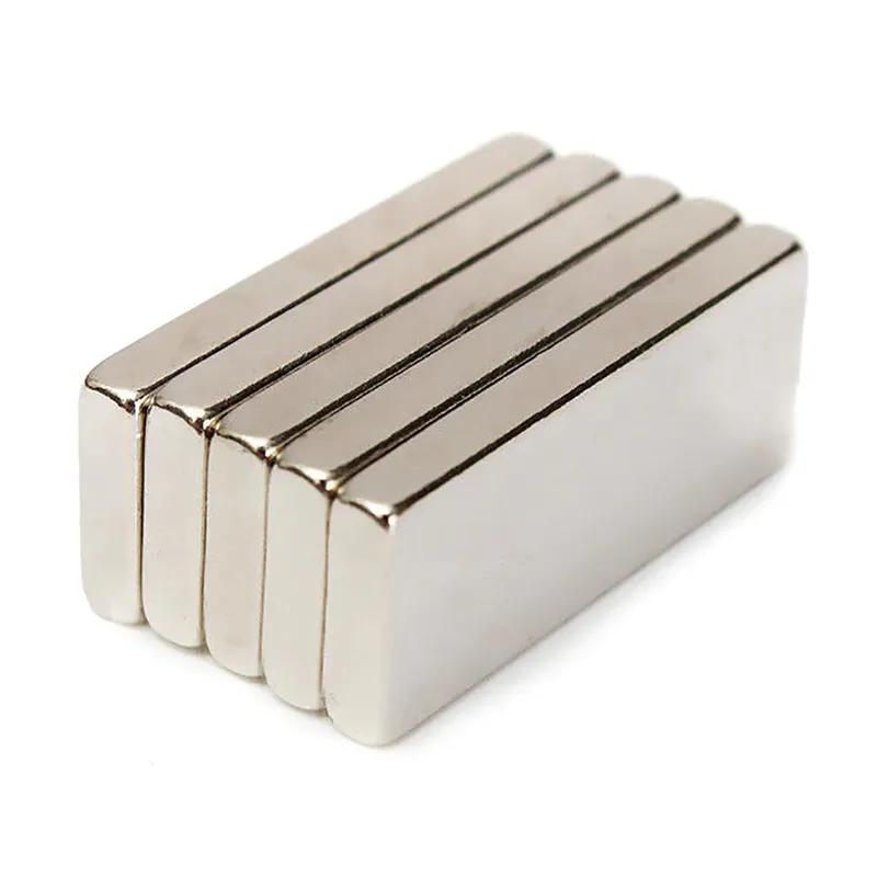 Custom Metal Neodymium Bar Magnet N52 Neodymium Magnet with Double-Sided Adhesive Rare Earth Magnets