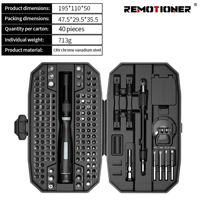 jeu de tournevis de précision-noir