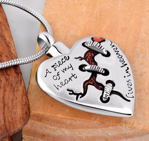 Một Mảnh Trái Tim Tôi Sống Trên Thiên Đường Mề Đay Trái Tim Hỏa Táng Tưởng Niệm Tro Cốt Vòng Cổ Trái Tim Trang Sức Lưu Niệm Mặt Dây Chuyền - Product Image 2