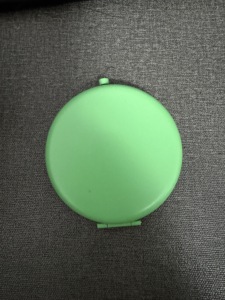 Miroir de poche pliable rond en acier inoxydable au design Art Déco portable avec finition or <span class=keywords><strong>rose</strong></span> et argent pour le maquillage, cadeau d'anniversaire - Product Image 6