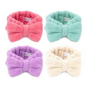 Bandeau en velours élégant avec nœud |   Parfait pour la protection des cheveux et le maquillage - Product Image 2