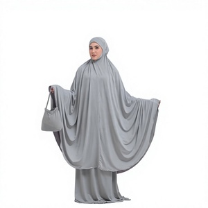Ensembles d'abayas pour femmes musulmanes Zamzam Industries, en rayonne islamique respirante, légères, de couleurs unies, pour la prière - Product Image 2
