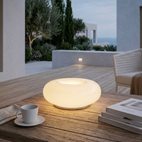 Lampe de chevet moderne de luxe en forme de donut, alimentée par courant alternatif, avec contrôle tactile, lumière ambiante en verre à intensité variable pour la décoration de chambre à coucher