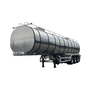 Semi-remorque citerne isotherme 3 essieux 46 m³ en aluminium/acier inoxydable de qualité alimentaire pour le transport d'huile comestible, de carburant et d'asphalte - Product Image 1