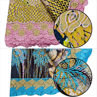 Kain Cetak Lilin Emas Hollan Lace Afrika Grosir 100% Katun Kain Lilin Asli untuk Tekstil Rumah, Gaun, dan Pakaian