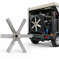 Rotations-Schraubenkompressor Kühlventilator-Laufrad P3-AL Einstellbare Schaufel aus Aluminiumlegierung Axial-Laufrad Hitzebeständig