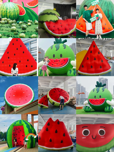 Precio al por mayor de fábrica, globo inflable de fruta de plátano, <span class=keywords><strong>modelo</strong></span> de personaje de dibujos animados de melón para fiesta de verano - Product Image 3