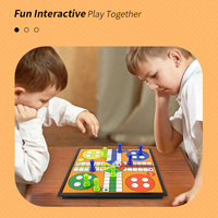 Jeu d'intérieur de haute qualité Portable voyage plateau pliant LUDO jeu de société ensemble éducatif enfants jeu d'échecs pour cadeau