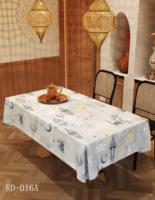 Nappe de table en polyester non tissé à motif floral, taille personnalisée, haute qualité, élégante, réutilisable, imperméable et protectrice pour la table à manger