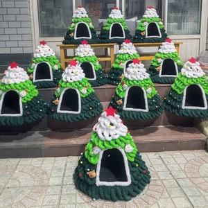 Fournitures pour animaux <span class=keywords><strong>de</strong></span> compagnie : Tente pour chat en feutre, décoration <span class=keywords><strong>de</strong></span> Noël, <span class=keywords><strong>maison</strong></span> arbre <span class=keywords><strong>de</strong></span> Noël, <span class=keywords><strong>lit</strong></span> pour chat, tente-tour, grotte pour chat, à assembler - Product Image 4