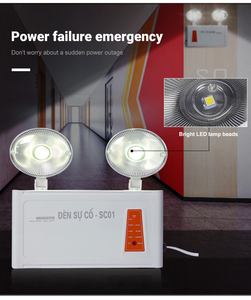 Luz de Emergencia LED de Doble Cabezal de Alta Luminosidad para Interiores, Montada en Pared, para Túneles y Escaleras, Marca Tuoming - Product Image 5