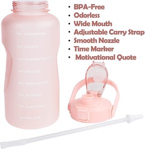Wholesale 128 oz Eco-Friendly Dishwasher Safe Drinkware <b>Water</b> Bottle Removable Straw Time Marker Customized Color for Fitness - Product Image 5
