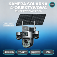 Caméra solaire Wistino 365 jours 99X Zoom AOV pour la surveillance des chantiers Wizyjny, équipement de chantier, vision nocturne, détection de mouvement, caméra IP