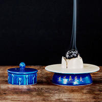 Outils de moxibustion en gros, brûleur de moxa en bois écologique avec anneau en jade, thérapie de moxibustion naturelle