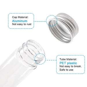 Tabung Uji Plastik Transparan Datar 115ml dengan Tutup Sekrup 30*180mm - Product Image 2