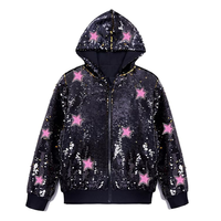 Blouson Bomber Personnalisé Réversible pour Filles, Grande Taille, Respirant, Imprimé Animal, en Coton, Col en V, Fines Manches, avec Capuche et Fermeture Éclair, pour l'Automne