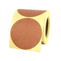 Weißes Kraft papier Wasserdichtes Etikett 60mm hand geschriebener Siegel aufkleber Geschenk verpackung Kleber Braun Benutzer definierter Aufkleber für Candle Craft