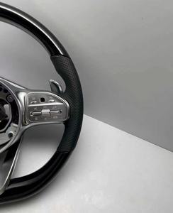 Volante in Legno Personalizzato con Fondo Piatto, Riscaldamento e Vibrazione per <span class=keywords><strong>Mercedes</strong></span> W205 <span class=keywords><strong>C180</strong></span> C200 2014-2021 - Product Image 5