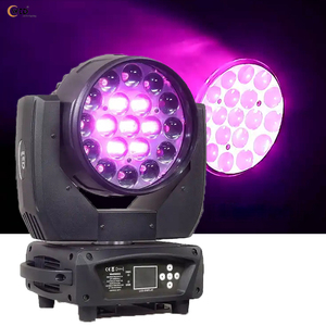 AOPU 19 pezzi 15W RGBW 4 in1 DMX Aura LED Zoom <span class=keywords><strong>lavaggio</strong></span> luci da palco luce fascio <span class=keywords><strong>lavaggio</strong></span> testa mobile per la festa di concerto - Product Image 1