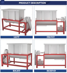 Mezclador cónico de doble tornillo de acero inoxidable automático de nueva condición, equipo de jabón en polvo granular químico Horizontal PLC 380V - Product Image 3