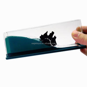 Peso de Papel Acrílico con Agua, Decoración de Barco Pirata con Olas Líquidas, Barco Insumergible, Fluido Decorativo para Escritorio, Regalos de Cumpleaños - Product Image 1