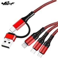 Tipe C PD Kabel Data 5 In 1 PD Cepat Pengisian Kabel PD Flash Pengisian 60W untuk Apple 20W Kabel