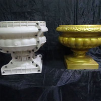 Moules à pots de fleurs en plastique PP préfabriqués de style européen, 60 cm de diamètre, robustes et durables, pour la fabrication de jardinières en béton.