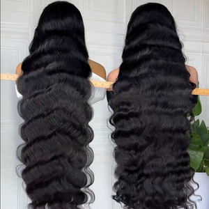 Peluca Rizada Birmana Natural India, Peluca Frontal de Encaje HD Completo de 30 Pulgadas, Venta al por Mayor, Peluca de Cabello Humano Virgen Peruano Natural 12A Sin Pegamento - Product Image 1