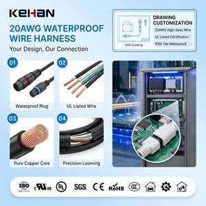Кабельный жгут на заказ, жгут проводов 20AWG, жгут проводов с сертификатом UL, водонепроницаемый жгут проводов IP68 - Product Image 1