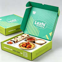 Caja Desechable para Biryani con Compartimentos, de Papel Kraft, para Nasi, Pollo Frito, Frutas, Ensaladas, Bocadillos, Arroz Frito, Envase para Bento