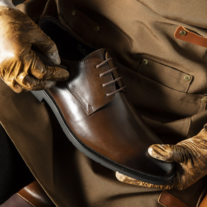 2026 High-Quality Luxury Men's Leather Formal Business Casual Full-grain Cowhide Round-<b>Toe</b> Wedding Shoes - Product Image 3