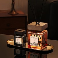 Diffuseur de parfum en verre sans alcool, écologique, grande capacité, design carré, pour la décoration intérieure du salon