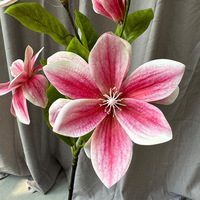 Seiden-Magnolie im Neuen Chinesischen Stil, Große Kunstblume mit Einzelstiel, Wohnzimmertisch-Dekoration, Heimdekoration